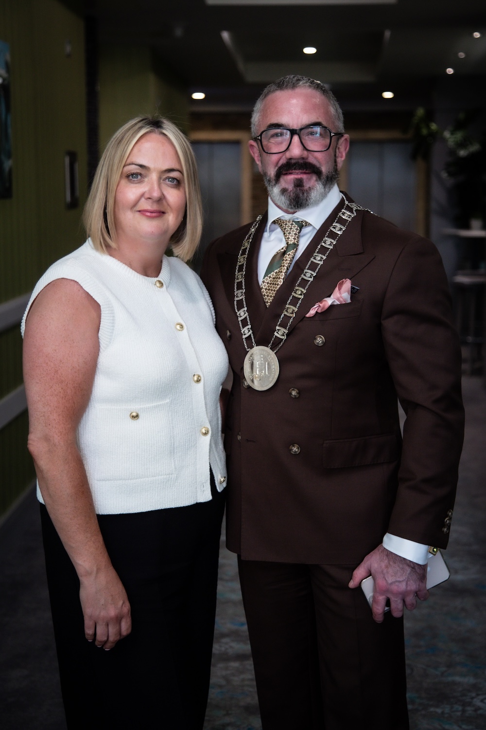 Left IHF Vice President Nicola Lawless, Right Mark O'Keeffe