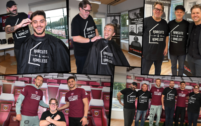 Haircuts4Homeless And American Crew Play Ball With West Ham
