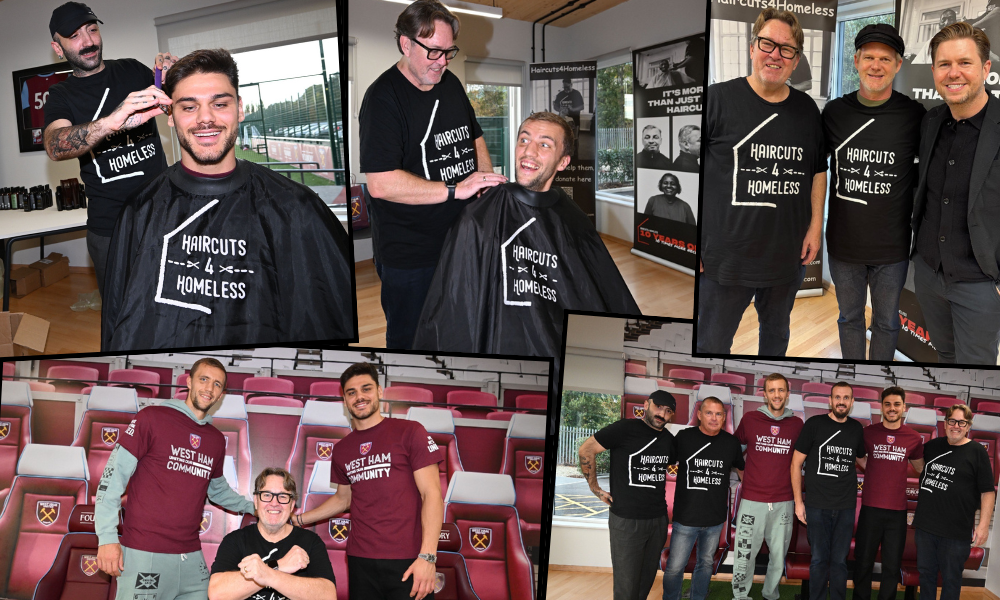 Haircuts4Homeless And American Crew Play Ball With West Ham