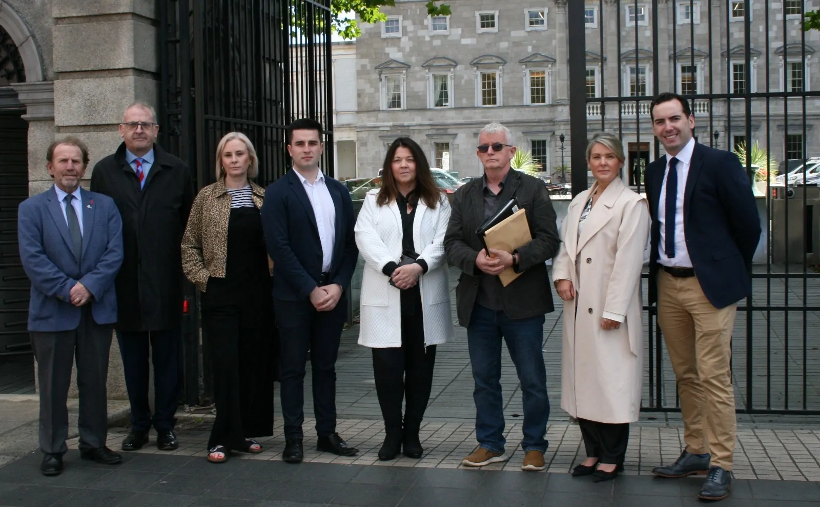 Pictured at Leinster House for the launch of the SME Alliance campaign were (from left): Vincent Jennings, Chief Executive Officer, Convenience Stores and Newsagents Association; Neil McDonnell, Chief Executive, ISME: Lisa Eccles, President, Irish Hairdressers Federation; Adam Hallissey, Public Affairs Manager, Restaurant Association of Ireland; Carole Hingerton, Founder and Owner, Lettershop; Jackie Conboy, Co-Founder, Music & Entertainment Association of Ireland; Suzanne Bannon, Director, John Bannon Ltd; and Keelan Bourke, Head of Commercial, Retail Excellence.